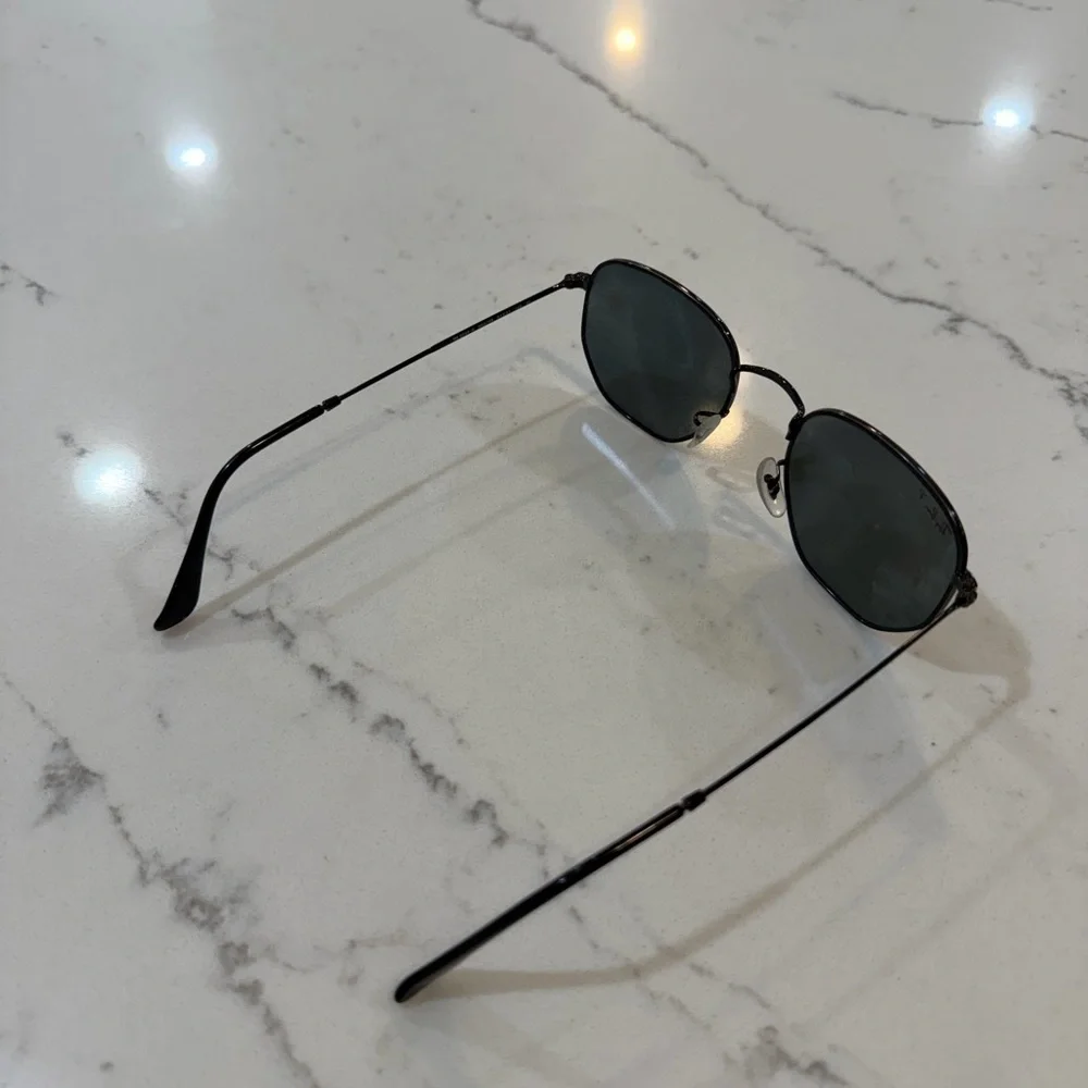 Ray-Ban Black Metal Hexagonal Sunglasses